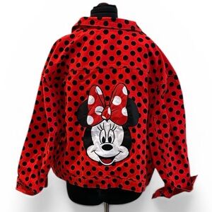 Red Polka Dot Disney Minnie Mouse Jacket NWT XL